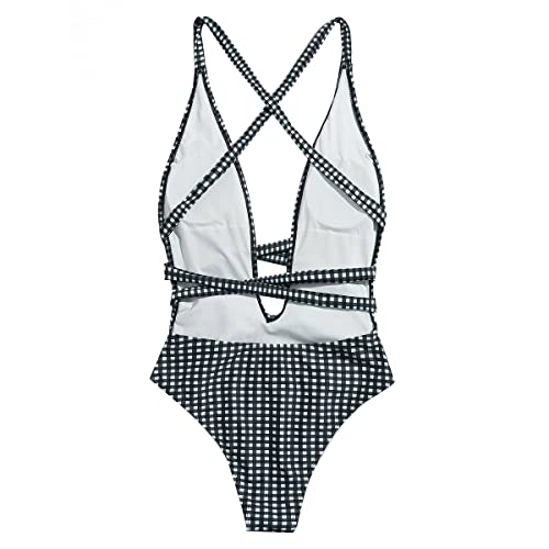 Women Swimsuits Abstract Printing Notched Square/V Neck Floral Vacation One Piece with Cover Up