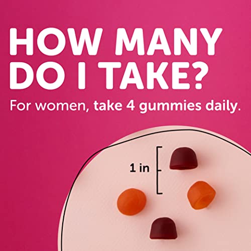 SmartyPants Organic Womens Multivitamin, Daily Gummy Vitamins: Biotin, Probiotics, Vitamin C, D3, B12, Omega 3, and Zinc for Immune Support, Energy, and Hair Skin and Nails, 120 Gummies, 30 Day Supply