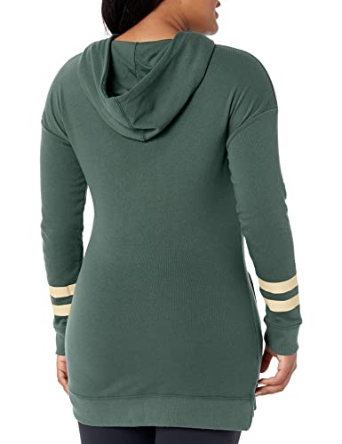 Ultra Game NBA Milwaukee Bucks Womens Tunic Hoodie Pullover Terry Sweatshirt, Team Color, Small