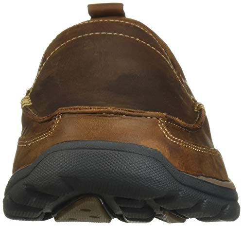 Skechers USA Men's Relaxed Fit Memory Foam Superior Gains Slip-On,8 M US,Dark Brown