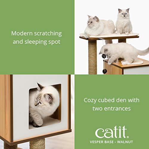 Vesper Cat Tree, Base, Walnut, 52042