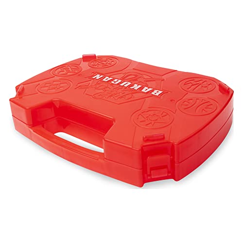 Bakugan, Baku-Storage Case With Dragonoid Collectible Action Figure And Trading Card, Red