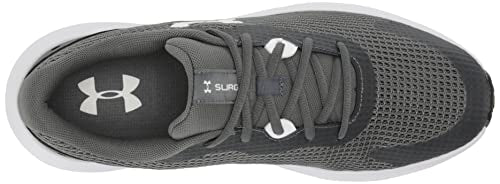 Under Armour Women's Surge 3 Sneaker, (106) Pitch Gray/White/White, 7.5