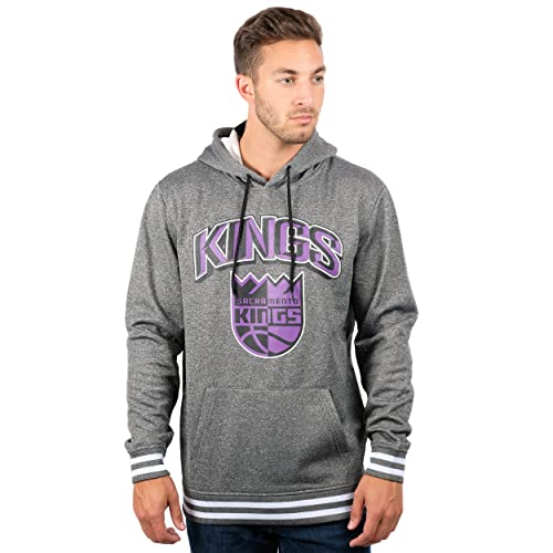 Ultra Game NBA Men's Soft Fleece Hoodie Sweatshirt, Heather Gray, Small