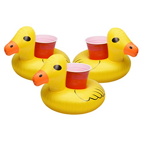 Go Floats Inflatable Pool and Hot Tub Drink Holders (3 Pack) (Choose - Unicorn, Flamingo, Palm Tree and More)