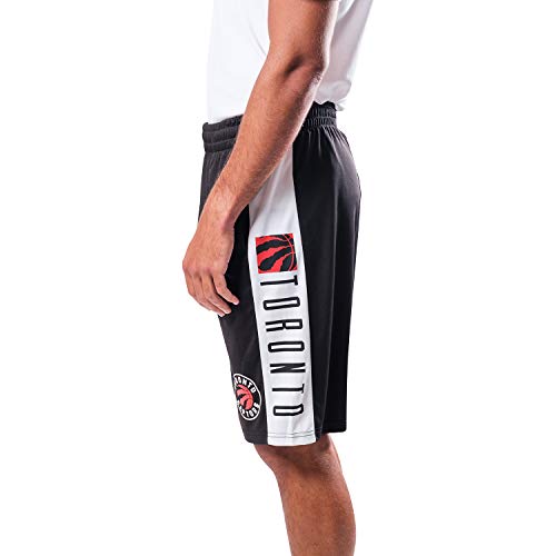 Ultra Game NBA Toronto Raptors Mens Mesh Basketball Shorts, Black, Medium