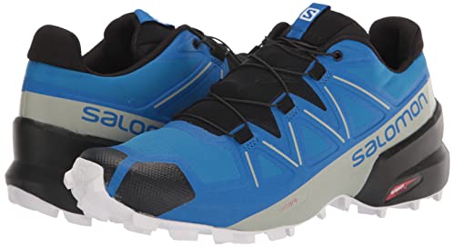 10 Salomon Speedcross 5 Trail Running Shoes for Men, Skydiver/Black/White