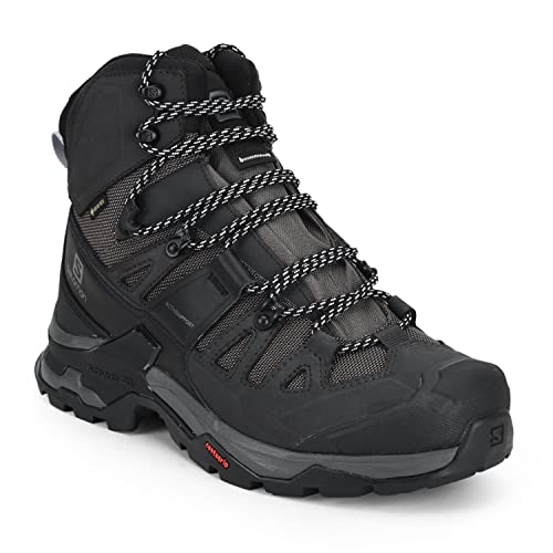 Salomon Quest 4 Gore-TEX Hiking Boots for Men, Magnet/Black/Quarry, 8