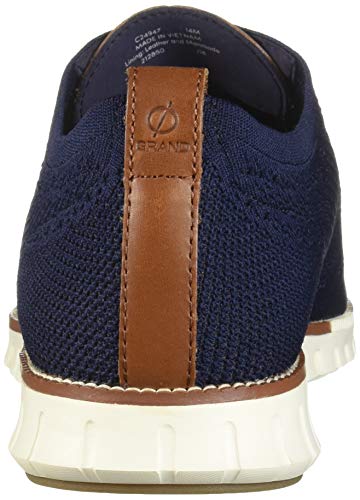 Cole Haan Men's Zerogrand Stitchlite Wingtip Oxford, Marine Blue/Ivory, 8 Medium US