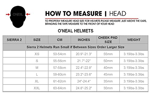 O'Neal unisex adult Full-face-helmet-style Sierra II Helmet Flat Black M 57 58cm , Black, Medium US