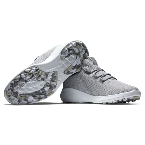 FootJoy Men's Fj Flex Coastal Previous Season Style Golf Shoe, Grey/White, 8