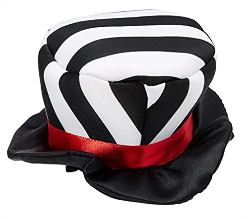 Rubie's womens Black and White Striped Mini Top Hat Party Supplies, Multicolor, One Size US