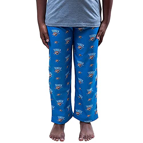 Ultra Game NBA Oklahoma City Thunder Youth 2 Piece Pjs Lounge Pants and Tee Set, Team Color, 8