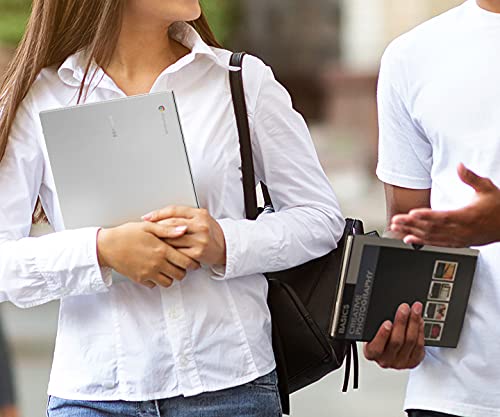 Samsung Galaxy Chromebook Go-Laptop Computer Lightweight Slim Durable Design 12-Hour-Battery Wi-Fi 6 Share Files-with-Phone, Black,Silver,32GB