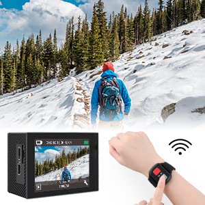 AKASO EK7000 Pro 4K Action Camera with Touch Screen EIS Adjustable View Angle Web Underwater Camera 40m Waterproof Camera Remote Control Sports Camera with Helmet Accessories Kit