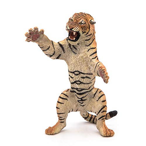 Papo -Hand-Painted - Figurine -Wild Animal Kingdom - Standing Tiger -50208 -Collectible - for Children - Suitable for Boys and Girls- from 3 Years Old