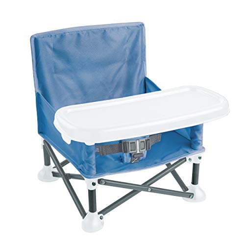 Summer Pop ‘n Sit Portable Booster Chair, Dusty Blue - Booster Seat for Indoor/Outdoor Use - Fast, Easy and Compact Fold