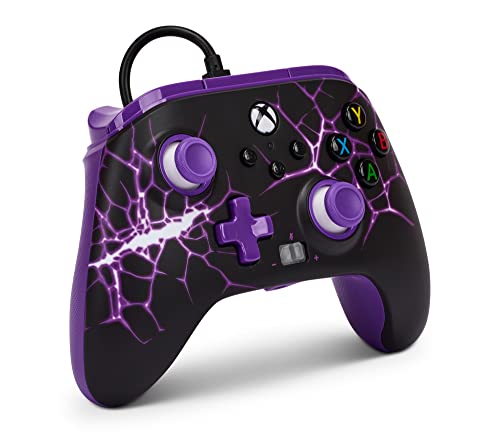 PowerA Enhanced Wired Controller for Xbox Series X|S - Purple Magma, gamepad, video game / gaming controller