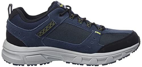 Skechers Men's Oak Canyon Oxford, Navy/Lime, 8