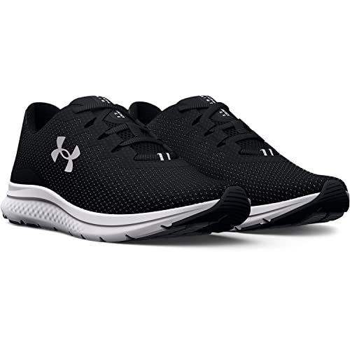 Under Armour Men's Charged Impulse 3 Running Shoe, (001) Black/Black/Metallic Silver, 8