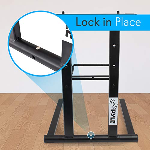 Pyle Portable Folding Laptop Stand - Standing Table with Foldable Height and Secondary Accessory Tray for iPad, Tablet, DJ Mixer, Workstation, Gaming and Home Use with Bag - PLPTS35