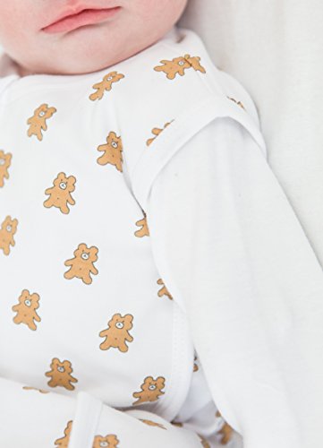 Amazing Baby Cotton Sleeping Sack, Wearable Blanket with 2-way Zipper, Butterum Tiny Bears, Small (0-6 mo)