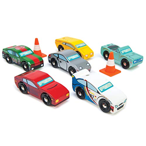 Le Toy Van Motors, Planes and Garages, Montecarlo Sports Cars Premium Wooden Toys for Kids Ages 3 Years and Up