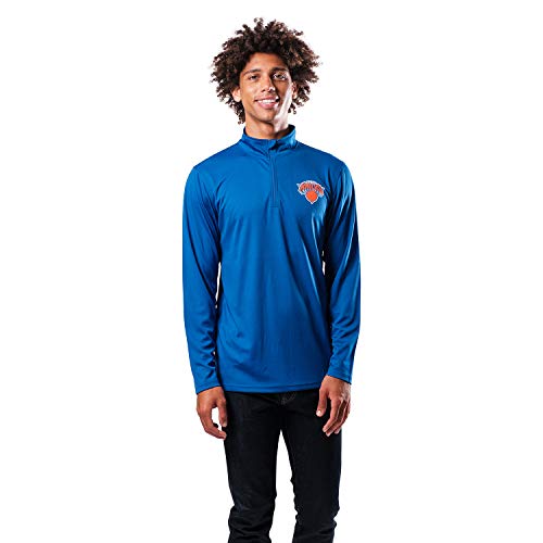 Ultra Game NBA Men's Quarter Zip Long Sleeve Pullover T-Shirt