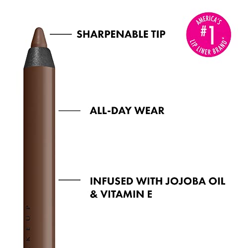 NYX PROFESSIONAL MAKEUP Line Loud Lip Liner, Longwear and Pigmented Lip Pencil with Jojoba Oil and Vitamin E - Rebel Kind (Chocolate Brown)
