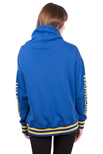 Ultra Game NBA Golden State Warriors Womens Quarter Zip Fleece Pullover Sweatshirt with Zipper, Team Color, Medium