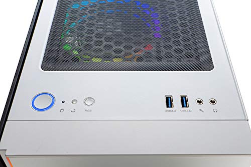 SkyTech Archangel 3.0 Gaming Computer PC Desktop - Ryzen 5 3600 6-Core 3.6GHz, RTX 2060 6G, 1TB SSD, 16GB DDR4 3000, RGB Fans, AC WiFi, Windows 10 Home 64-bit, White