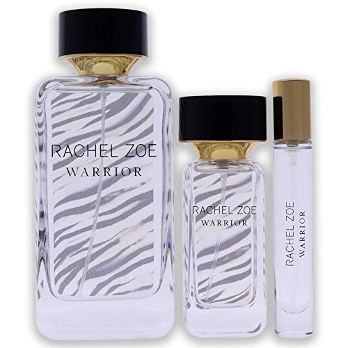RACHEL ZOE Warrior Set Eau de Parfum Sprays, Perfectly Balanced Feminine Perfume for Women, Lasting Signature Designer Scent, Complete Set, 3 Count
