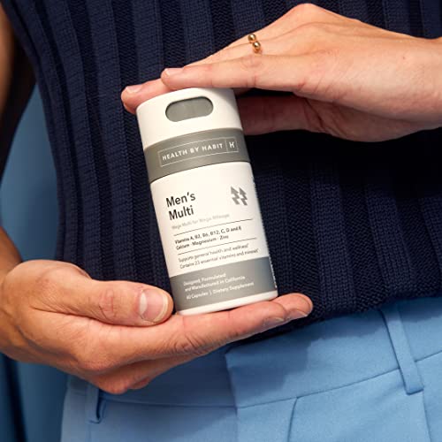 Health By Habit Mens Multi Supplement 2 Pack (120 Capsules) - 23 Essential Vitamins and Minerals, Supports General Health and Wellness, Non-GMO, Sugar Free (2 Pack)