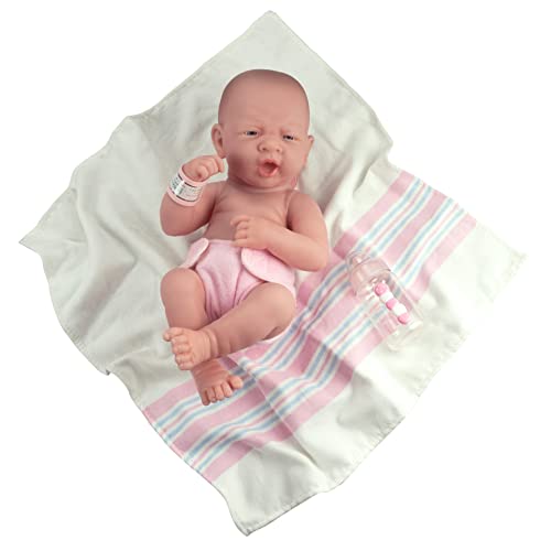JC Toys La Newborn Boutique - Realistic 14' Anatomically Correct Real Girl Baby Doll ââ‚¬â€œ All Vinyl ââ‚¬Å“First Yawnââ‚¬Â Designed by Berenguer ââ‚¬â€œ Made in Spain (18505) , Pink