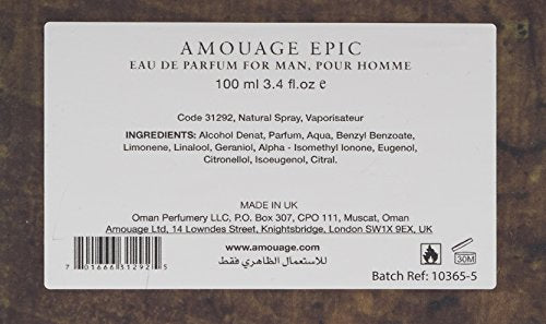 AMOUAGE Epic Man's Eau de Parfum Spray, 3.4 Fl Oz