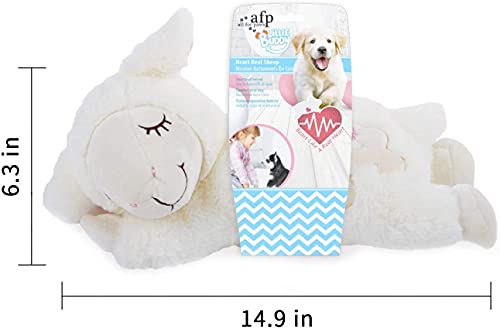 ALL FOR PAWS Heartbeat Dog Toy,Dog Anxiety Relief,Sheep Stuffed Dog Toys,Pet Toys,Dog Training and Behavior Aids,Dog Plush Toy