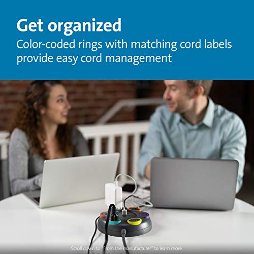 Kensington SmartSockets 6-Outlet, 16-Foot Cord, and 1500 Joules Tabletop Surge Protector (K62634NA)