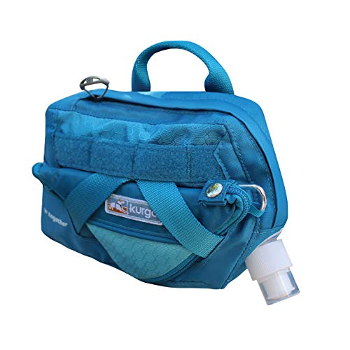 Kurgo Dog Tactical Hydration Flask, Detachable MOLLE Compatible Water Pouch, Attachable Pouch for Dog MOLLE Harness, Service Dog Harness Attachment, RSG Flask (Coastal Blue)