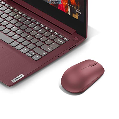 Lenovo 530 Full Size Wireless Computer Mouse for PC, Laptop, Computer with Windows - 2.4 GHz Nano USB Receiver - Ambidextrous Design - 12 Months Battery Life - Cherry Red