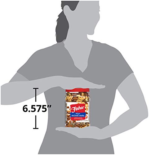 Fisher Snack Deluxe Mixed Nuts, 24 Ounces, Cashews, Almonds, Pecans, Brazil Nuts