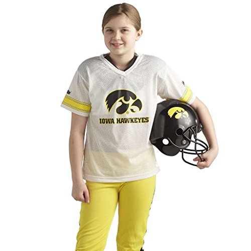 Franklin Sports NCAA Iowa Hawkeyes Kids College Football Uniform Set - Youth Uniform Set - Includes Jersey, Helmet, Pants - Youth Small