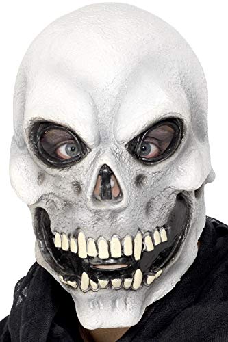 Smiffys Men's One Size Skull Overhead Mask, White