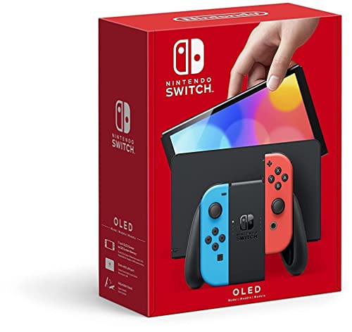 Nintendo Switch – OLED Model w/ Neon Red and Neon Blue Joy-Con