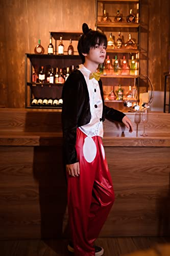 Disney Disguise Mickey Mouse Deluxe Mens Adult Costume, Red/Black/White, X-Large/42-46