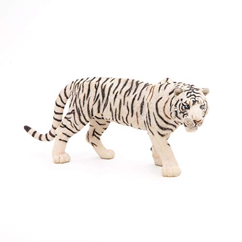 Papo -Hand-Painted - Figurine -Wild Animal Kingdom - White Tiger -50045 -Collectible - for Children - Suitable for Boys and Girls- from 3 Years Old