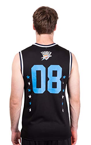 Ultra Game NBA Oklahoma City Thunder Mens Jersey Sleeveless Muscle T-Shirt, Black, Medium