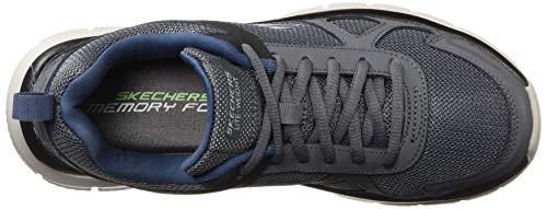 Skechers Men's Track Scloric Oxford, Gray/Navy, 11.5 M US