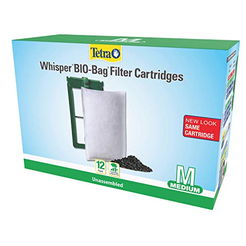 Tetra Whisper Bio-Bag Filter Cartridges For Aquariums - Unassembled Medium (Pack of 12)