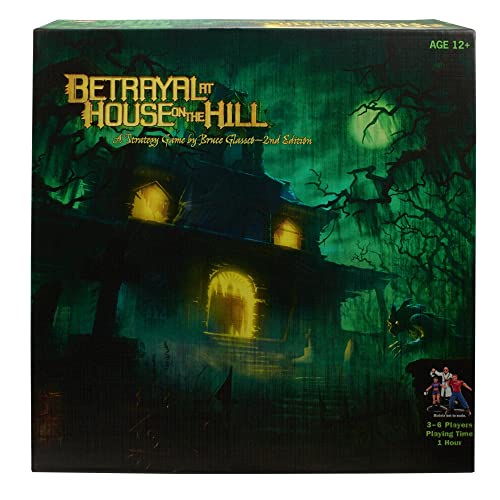 Hasbro Gaming Avalon Hill Betrayal at The House on The Hill Second Edition Cooperative Board Game, Ages 12 and Up, 3-6 Players, 50 Chilling Scenarios