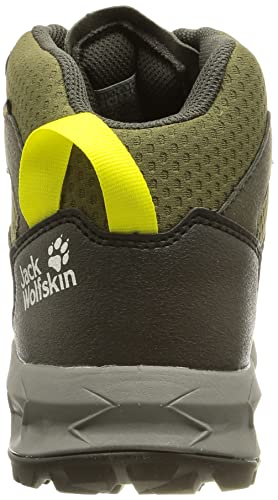 Jack Wolfskin Men's Woodland 2 Texapore MID M Hiking Shoe, Khaki/Green, 12